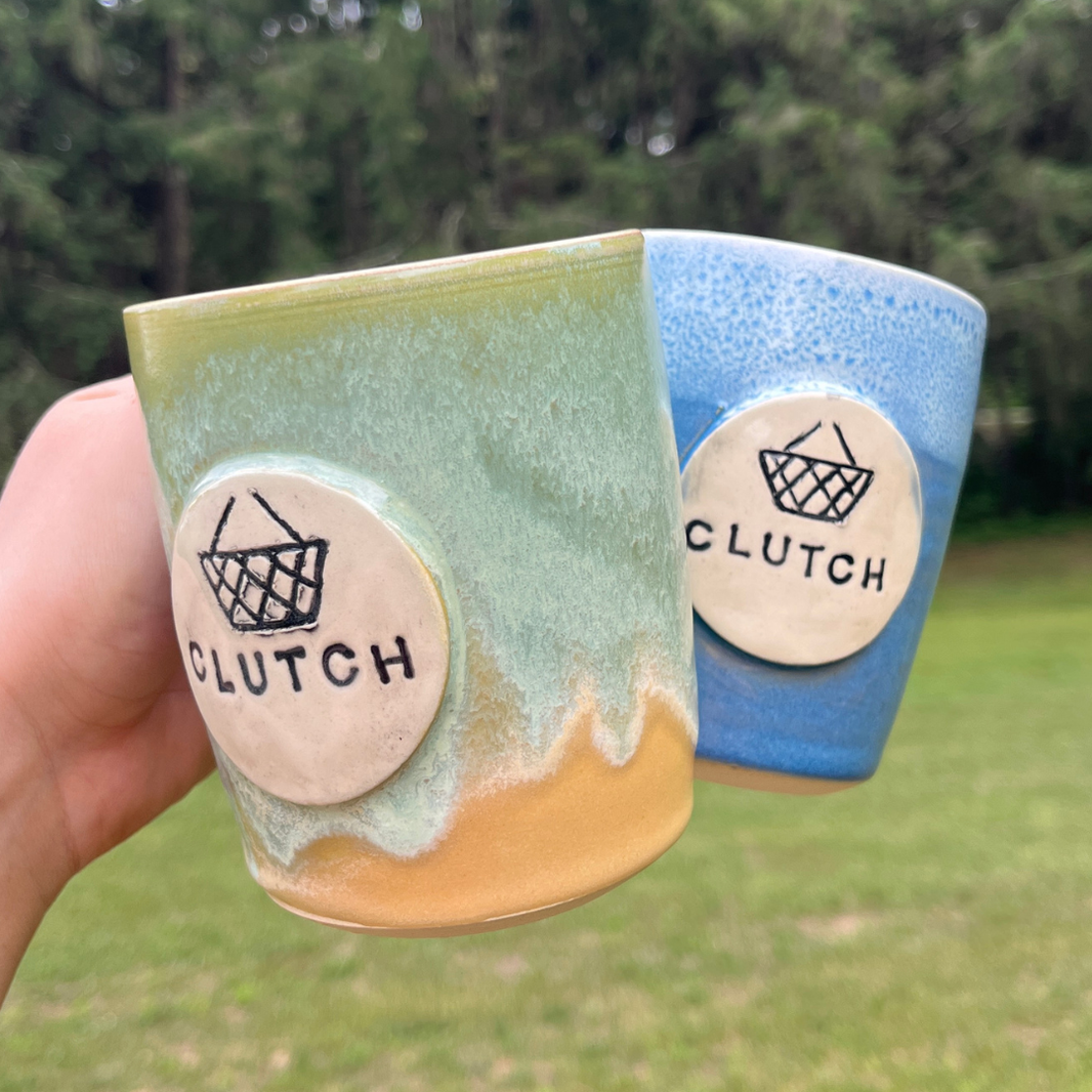 Ceramic mugs handcrafted by local maker, Daphne Allen Ceramics