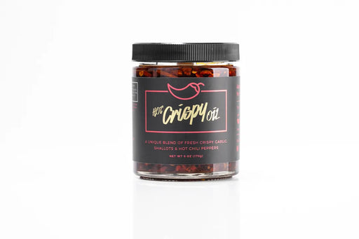 Hot crispy chili oil with garlic shallots and hot chili peppers  from CLUTCH Market Greenwich NY