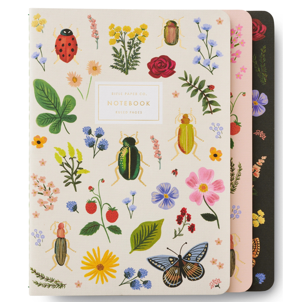 Rifle Paper Co floral botanical ruled notebook 